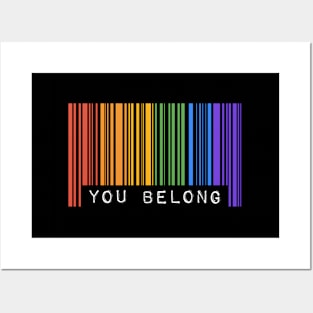 Gay Queer Barcode Pride You Belong Ally Aesthetic Lgbtq Posters and Art